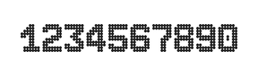 7×10数字点阵字体 ddN710BA0849