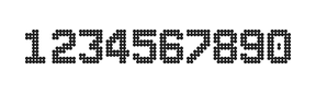 7×10数字点阵字体 ddN710BA0851