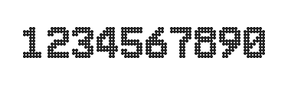 7×10数字点阵字体 ddN710BA0859