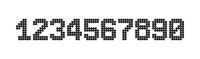 7×10数字点阵字体 ddN710BA0862