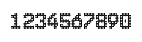7×10数字点阵字体 ddN710BA0863