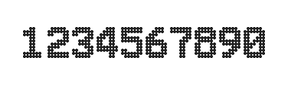 7×10数字点阵字体 ddN710BA0870