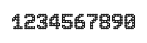 7×10数字点阵字体 ddN710BA0873