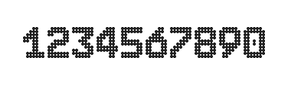 7×10数字点阵字体 ddN710BA0882
