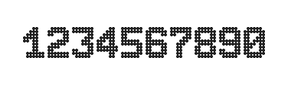 7×10数字点阵字体 ddN710BA0886