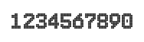 7×10数字点阵字体 ddN710BA0903