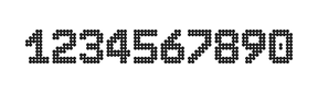 7×10数字点阵字体 ddN710BA0921