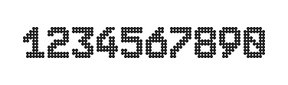 7×10数字点阵字体 ddN710BA0929