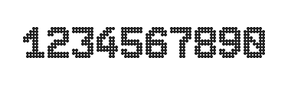 7×10数字点阵字体 ddN710BA0931