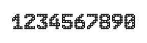 7×10数字点阵字体 ddN710BA0932