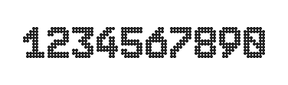 7×10数字点阵字体 ddN710BA0934