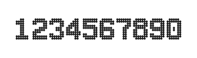 7×10数字点阵字体 ddN710BA0937