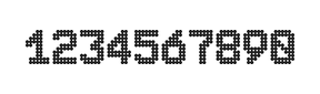 7×10数字点阵字体 ddN710BA0940