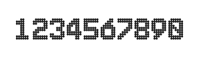 7×10数字点阵字体 ddN710BA0952