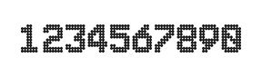 7×10数字点阵字体 ddN710BA0959