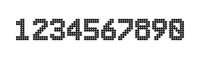 7×10数字点阵字体 ddN710BA0961