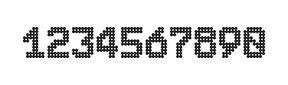 7×10数字点阵字体 ddN710BA0968