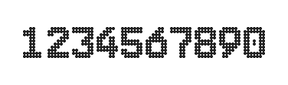 7×10数字点阵字体 ddN710BA0971
