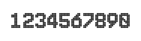 7×10数字点阵字体 ddN710BA0976