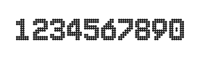 7×10数字点阵字体 ddN710BA0990