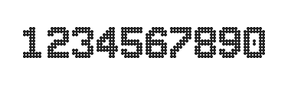 7×10数字点阵字体 ddN710BA1003