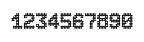 7×10数字点阵字体 ddN710BA1005