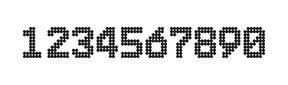 7×10数字点阵字体 ddN710BA1006