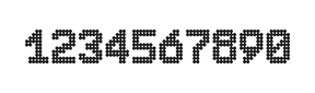 7×10数字点阵字体 ddN710BA1011