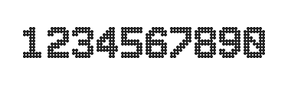 7×10数字点阵字体 ddN710BA1031