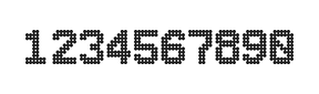 7×10数字点阵字体 ddN710BA1034