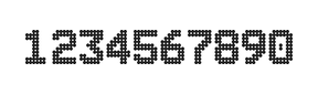 7×10数字点阵字体 ddN710BA1041