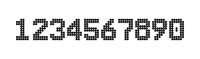 7×10数字点阵字体 ddN710BA1045