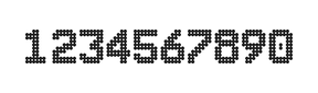 7×10数字点阵字体 ddN710BA1053