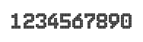7×10数字点阵字体 ddN710BA1071
