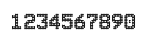 7×10数字点阵字体 ddN710BA1072