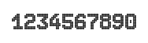 7×10数字点阵字体 ddN710BA1083