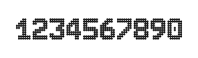 7×10数字点阵字体 ddN710BA1100