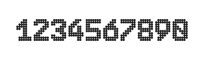 7×10数字点阵字体 ddN710BA1106