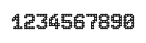 7×10数字点阵字体 ddN710BA1107