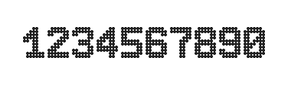 7×10数字点阵字体 ddN710BA1123