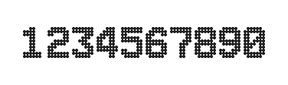 7×10数字点阵字体 ddN710BA1124