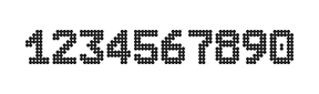 7×10数字点阵字体 ddN710BA1134
