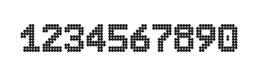 7×10数字点阵字体 ddN710BA1136
