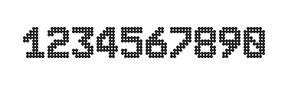 7×10数字点阵字体 ddN710BA1147