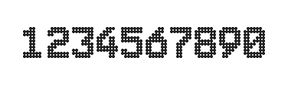 7×10数字点阵字体 ddN710BA1154