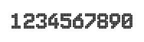 7×10数字点阵字体 ddN710BA1157