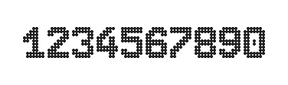 7×10数字点阵字体 ddN710BA1158