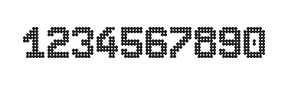 7×10数字点阵字体 ddN710BA1162