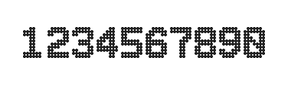 7×10数字点阵字体 ddN710BA1174