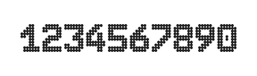 7×10数字点阵字体 ddN710BA1175